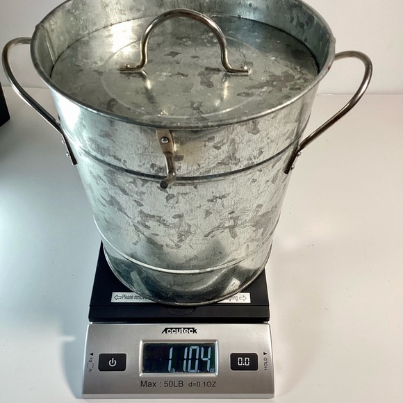 Galvanized Ice Bucket With Handles, Lid, Liner, And Scoop - Picture 14 of 14